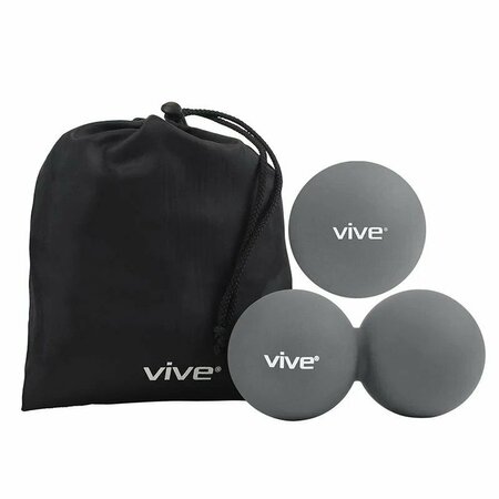 VIVE HEALTH Lacrosse Ball Set RHB1021GRY